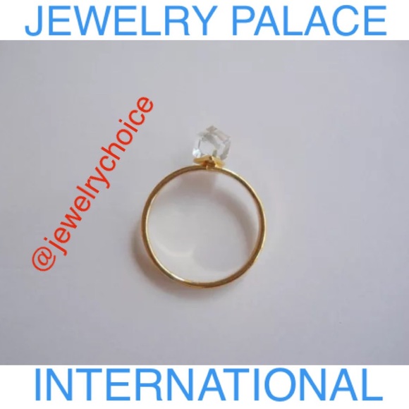 🆕14K Gold Filled White Square Crystal Kids Ring. - Picture 7 of 12